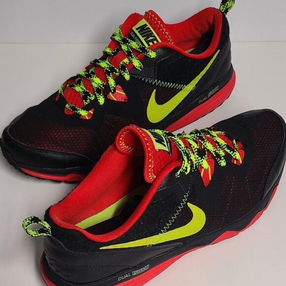 Nike Dual Fusion Trail Men's Shoes Black/Red US 11.5 - Picture 14 of 16